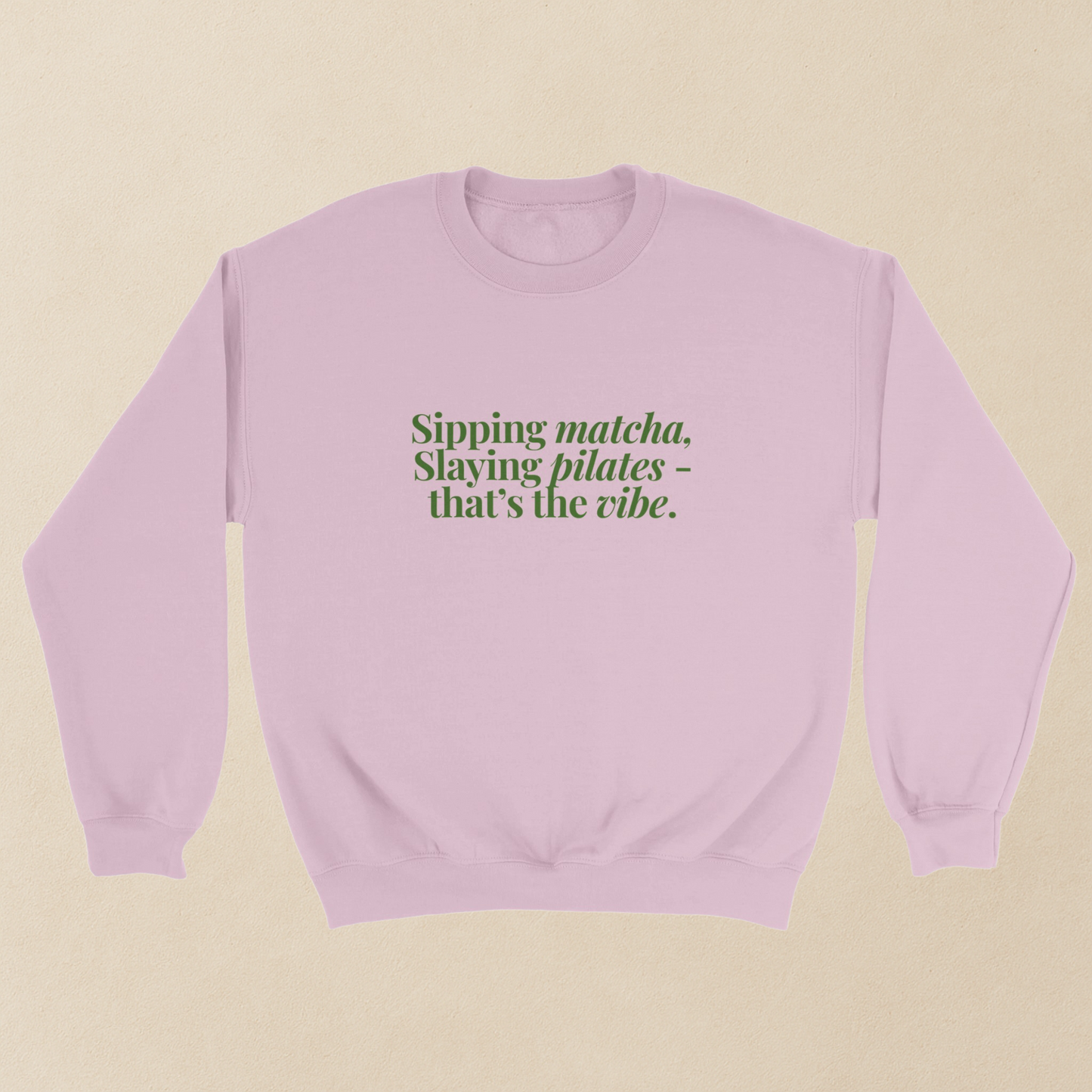 Chit Chat Matcha Sweatshirt| "Sipping matcha"