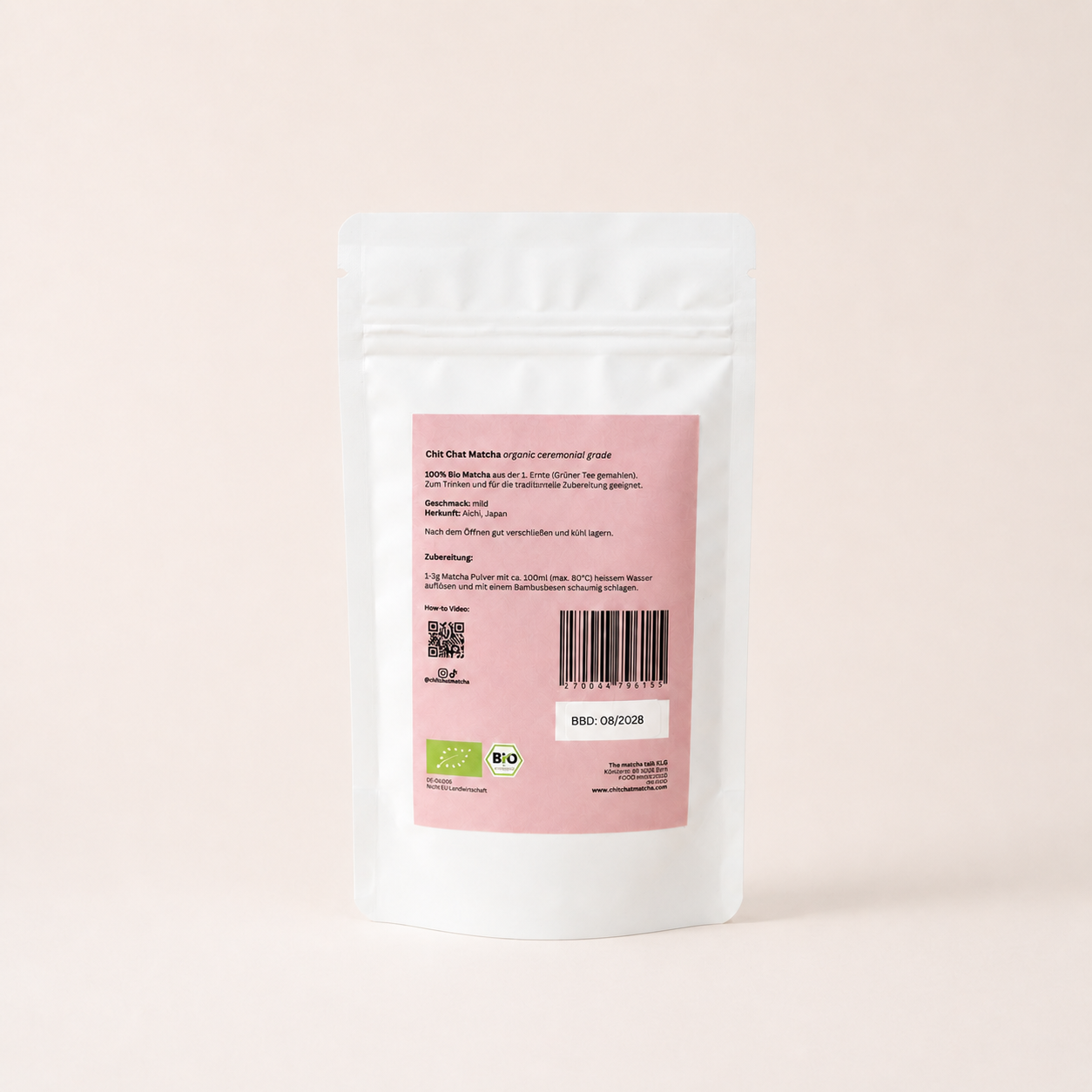 Chit Chat Matcha 50g doypack | organic ceremonial