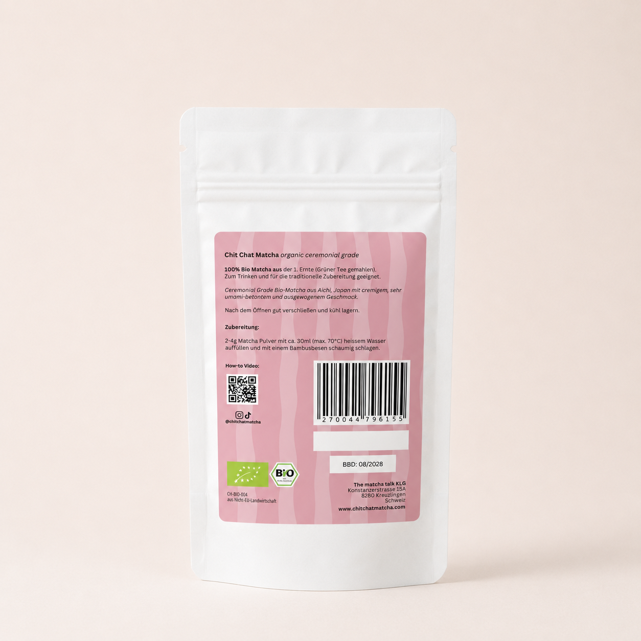 Chit Chat Matcha 50g doypack | organic ceremonial