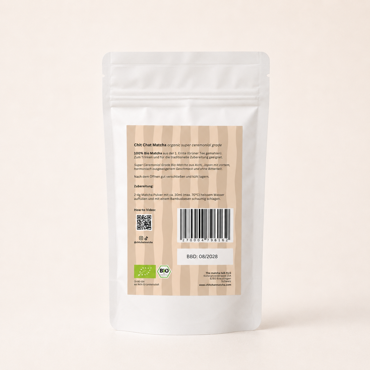 Chit Chat Matcha 50g doypack | organic super ceremonial