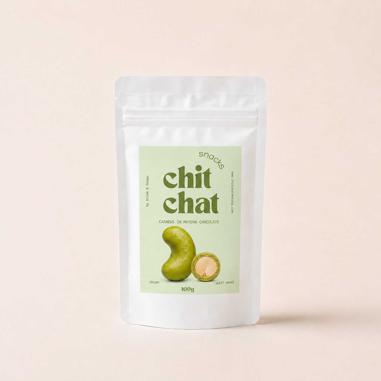 Cashews in Matcha Chocolate | 100 g